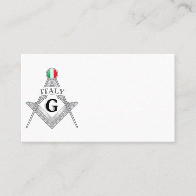 Italien Freimaurerei Zeichen Visitenkarte (Vorderseite)