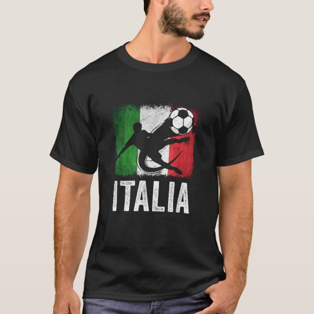 Italien Fußball Fan Jersey T-Shirt (Vorderseite)