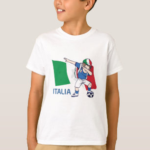 Italien Fußball Fan Kind Dabbing Schulboy T-Shirt