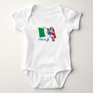 Italien Fußball Fan Kind dabbing Schüler Baby Strampler