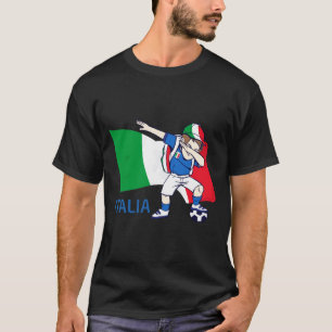 Italien Fußball Fan Kind Dabbing Schüler T-Shirt