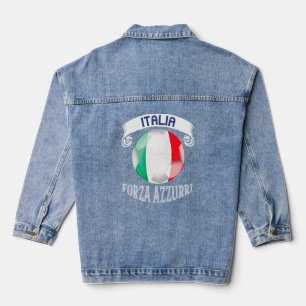 Italien Fußball Fans Italienisches Nationalteam vo Jeansjacke