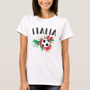 Italien-Fußball-Grunge-Flagge T-Shirt