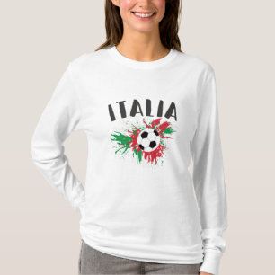 Italien-Fußball-Grunge-Flagge T-Shirt
