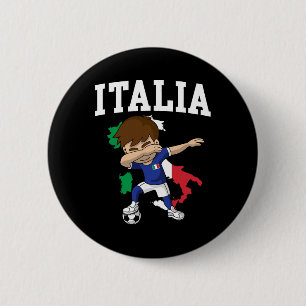 Italien Fußball Junge Italienisch Italien Flagge K Button