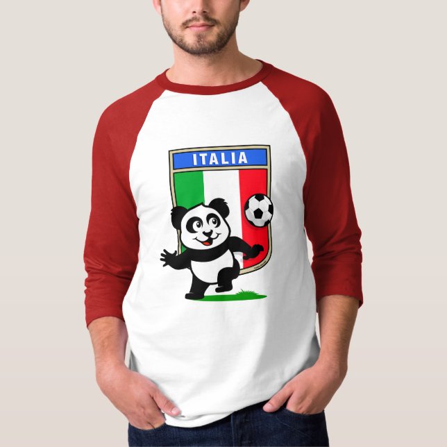 Italien Fußball Panda (leichte Shirts) T-Shirt (Vorderseite)