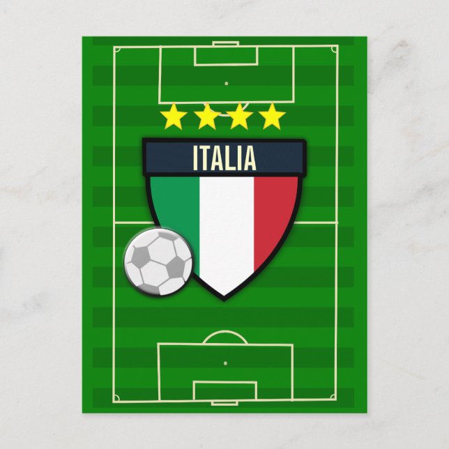 Italien Fußball Postkarte (Vorderseite)