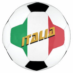 Italien Fußball und Italienische Flagge / Sport
