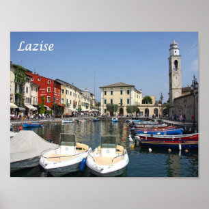 Italien - Gardasee - Lazise - Hafen - Poster