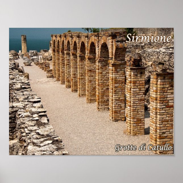 Italien - Gardasee - Sirmione - Grotte di Catullo Poster (Vorne)