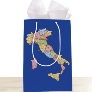 Italien Geschenktasche – Farbige regionale Gestalt Mittlere Geschenktüte