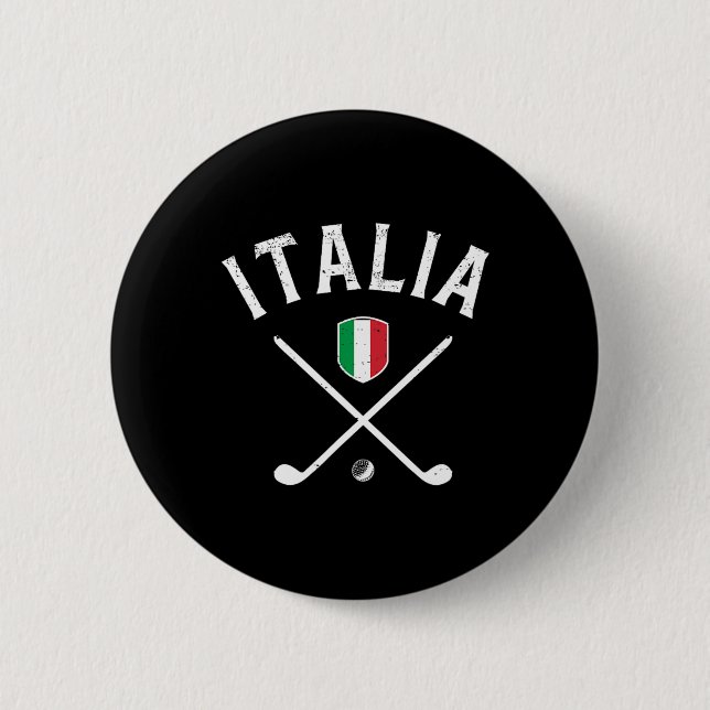 Italien Golf - Italienische Flagge Golf Tee Button (Vorderseite)