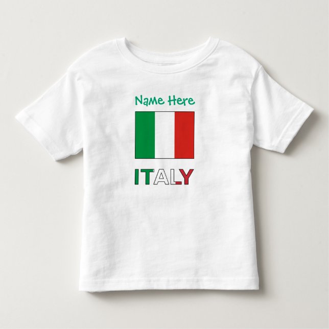 Italien - Grüne Persönlichkeit der italienischen F Kleinkind T-shirt (Vorderseite)