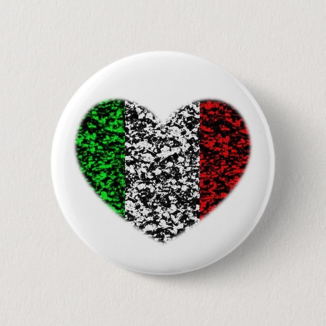 Italien-Herz Button (Vorderseite)