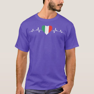 Italien Herz Ekg Italienische Flagge T-Shirt