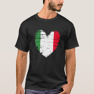 Italien Herz Italienische Flagge Italienischer Pri T-Shirt