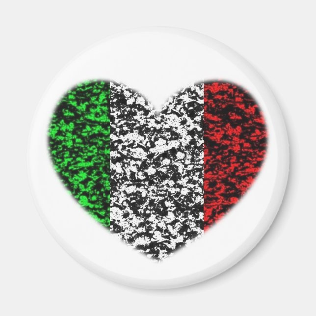 Italien Herz Magnet (Vorne)