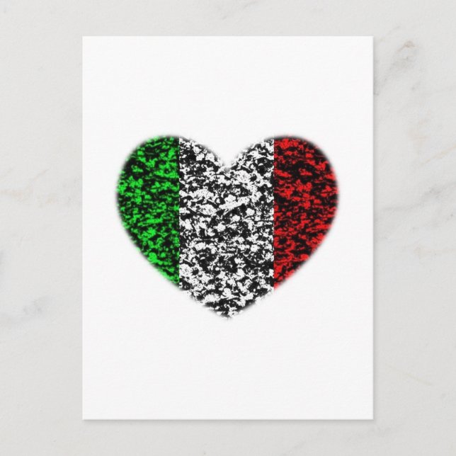 Italien Herz Postkarte (Vorderseite)