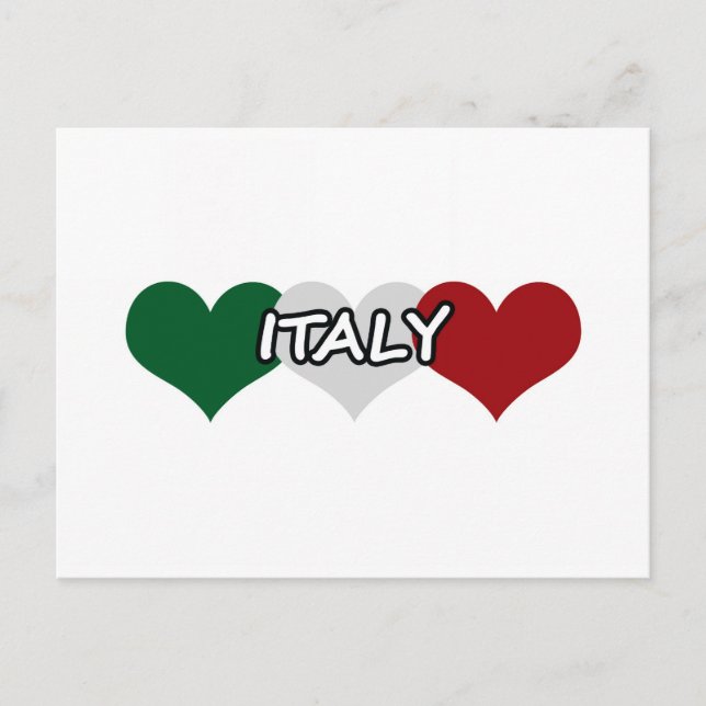 Italien Herz Postkarte (Vorderseite)