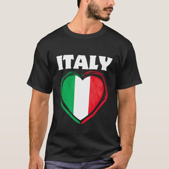 Italien Herz T-Shirt (Vorderseite)