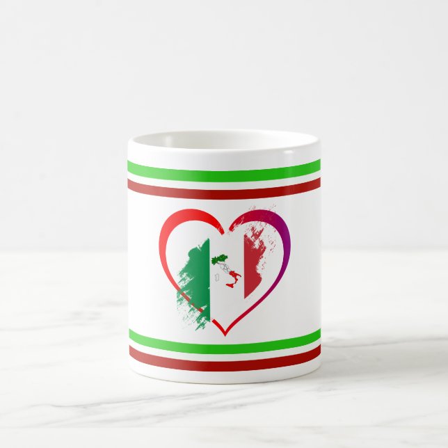 Italien Herz Tasse (Mittel)