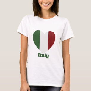 Italien Herzenflagge T-Shirt