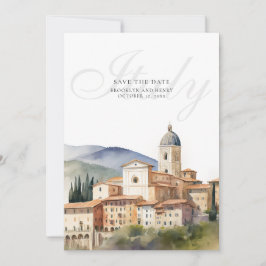 Italien Hochzeit in Urlaubsort Save the Date Karte