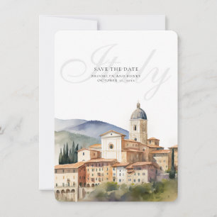 Italien Hochzeit in Urlaubsort Save the Date Karte