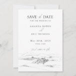 Italien Hochzeit Save the Date Einladung<br><div class="desc">Ein schönes Save the Date mit einer minimalistischen Skizze einer toskanischen Landschaft,  die gut zu den meisten Hochzeiten in Italien passt. Wenn Sie Änderungen benötigen,  wissen Sie,  lass mir:)</div>