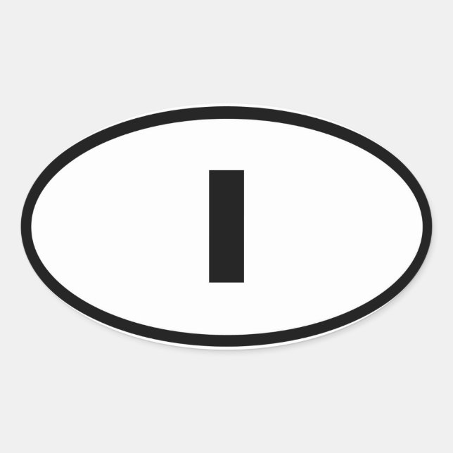 Italien - I - Europa Ovaler Aufkleber (Vorderseite)