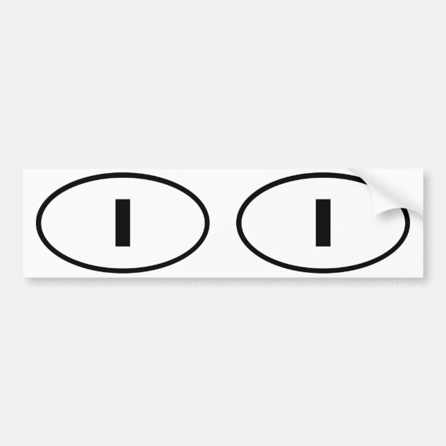 Italien - I - Europäisches Oval Autoaufkleber (Vorne)