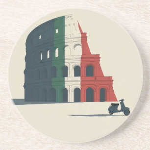 Italien-inspirierter Colosseum-Sandstein-Getränkeu Getränkeuntersetzer