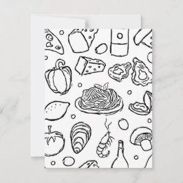 Italien ist für seine hervorragende Küche bekannt Feiertagskarte