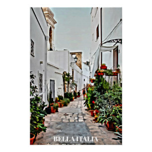 ** Italien Italia AP12 Street Pflanze Painting Pos Poster
