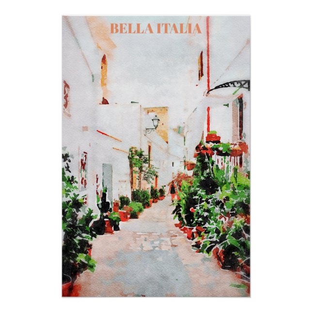 ** Italien Italia AP12 Street Pflanze Pottery Post Poster (Vorderseite)