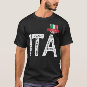 Italien Italia Buchstaben I und T und A (Humanflag T-Shirt