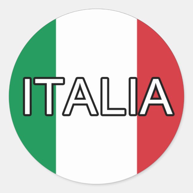 Italien Italia Euro Sticker (Vorderseite)