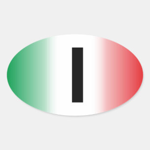 Italien – Italia Kleber Ovaler Aufkleber