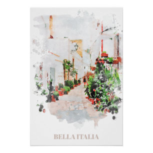 ** Italien Italia Street AP12 Pflanze Artistic Pos Poster