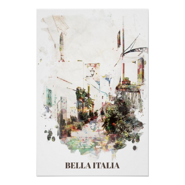 ** Italien Italia Street AP12 Pflanze Subdued Post Poster (Vorderseite)