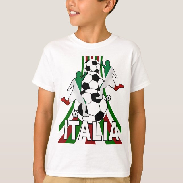 Italien Italien, Fußballfußball-Om T-Shirt (Vorderseite)