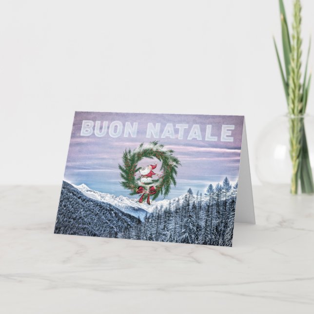 * Italien Italienische Buon Natale Weihnachtskarte Karte (Vorderseite)