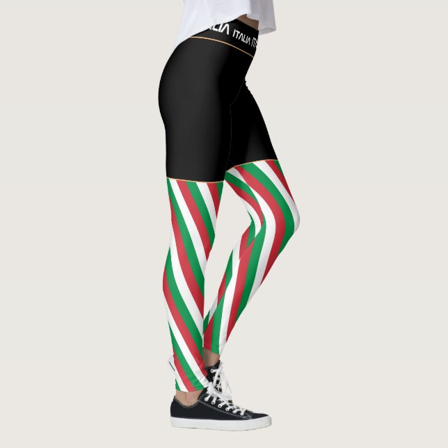 Italien & Italienische Fahne, Reise-/Sportfan Leggings (Rechts)