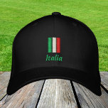 Italien & Italienische Flag Mode / Italienische Pa Bestickte Baseballkappe<br><div class="desc">Stickereihats: Italien & Italienische Fahne-Fashion-Baseball / LKWer-Hüte für italienische Patrioten - Liebe mein Land,  Reisen,  Urlaub / Sportfans</div>