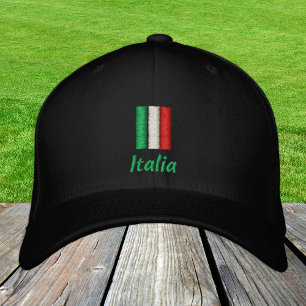 Italien & Italienische Flag Mode / Italienische Pa Bestickte Baseballkappe