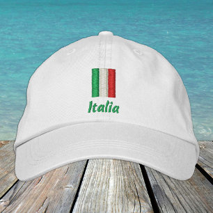 Italien & Italienische Flag Mode / Italienische Pa Bestickte Baseballkappe