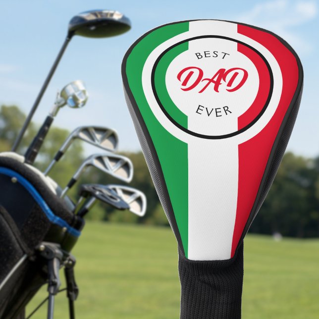 Italien Italienische Flagge Bester Vater Vatertag Golf Headcover (best dad ever italy italian flag golf head cover)