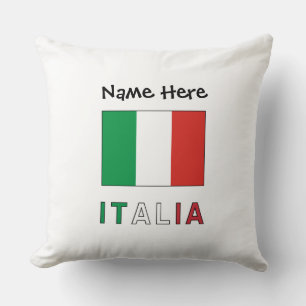Italien Italienische Flagge Black Personalisierung Kissen