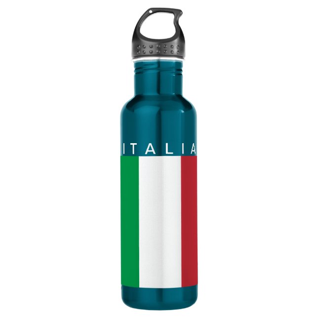 Italien - italienische Flagge Edelstahlflasche (Vorderseite)