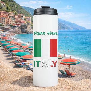 Italien Italienische Flagge Grün Personalisierung Thermosbecher